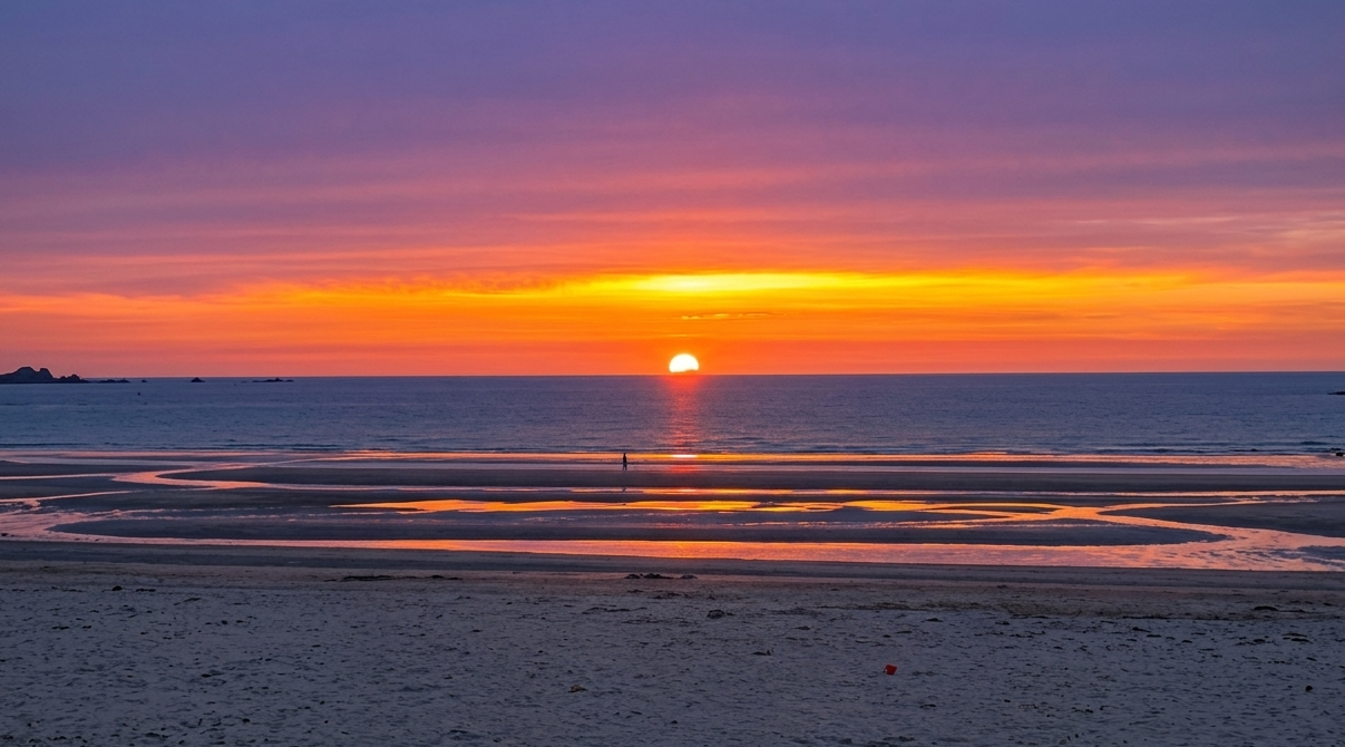 Coucher de soleil vue mer