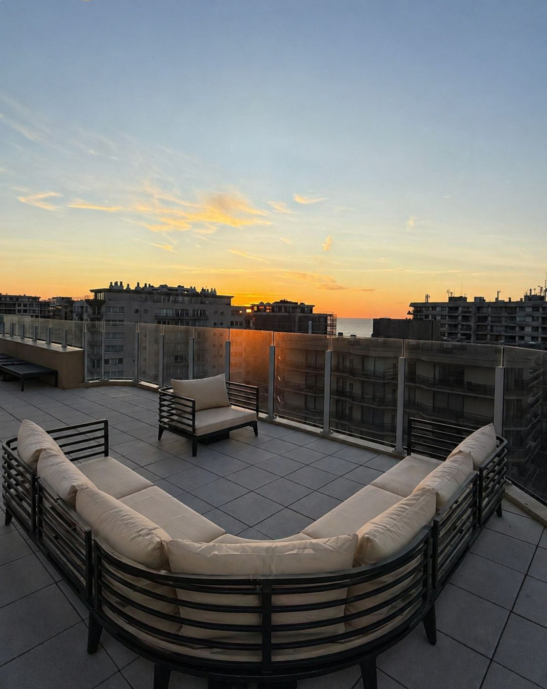 Terrasse coucher de soleil